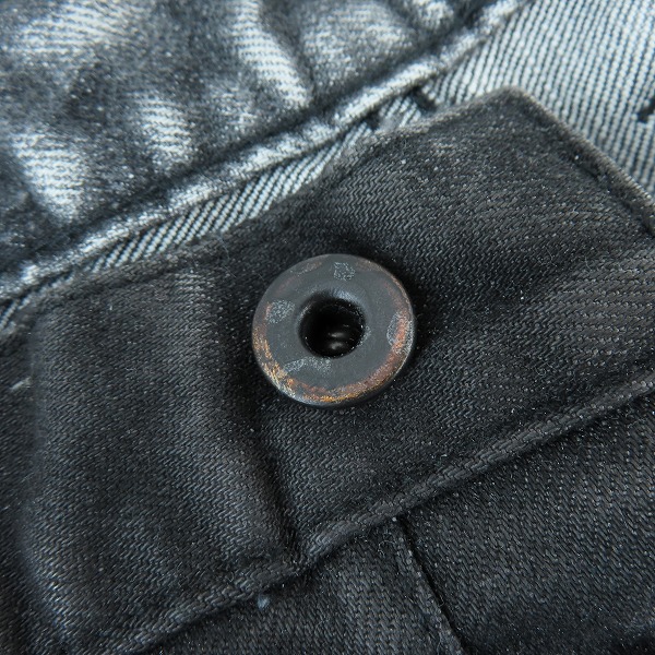 実際に弊社で買取させて頂いたISAMU KATAYAMA BACKLASH/バックラッシュ ストレッチデニム クラッシュストレート 1483-01C/Lの画像 6枚目