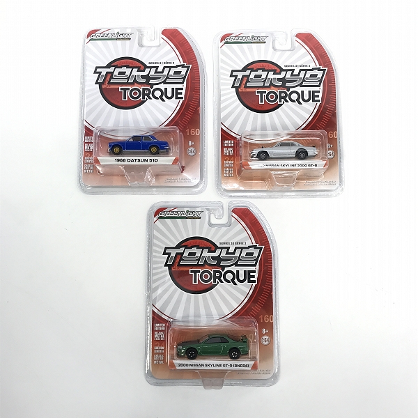 実際に弊社で買取させて頂いた【おまとめ/未開封】Green Light/グリーンライト TOKYO TORQUE/ALL-TRRRAIN 1976 JEEP CJ-5/BRE DATSUN 510/SKYLINE GT-R 他の画像 2枚目