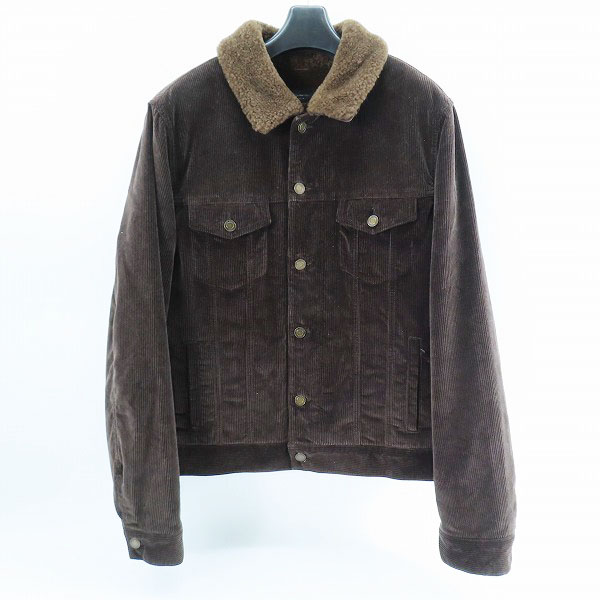 実際に弊社で買取させて頂いた 【JPタグ】Saint Laurent/サンローラン 裏地羊毛皮/ムートン コーデュロイジャケット 527408 YZ825 2002/XL