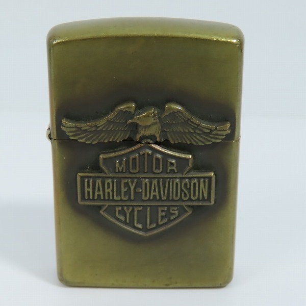 実際に弊社で買取させて頂いたZIPPO/ジッポー HARLEY-DAVIDSON/ハーレーダビッドソン メタル貼り 1991年製の画像 1枚目