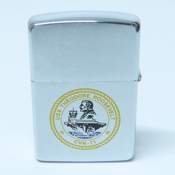 実際に弊社で買取させて頂いたZIPPO/ジッポー アメリカ海軍 CVN-71 U.S.S THEODORE ROOSEVELT/セオドア ルーズベルト 1989年製の画像 1枚目
