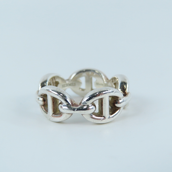 実際に弊社で買取させて頂いたHERMES/エルメス Chaine d'Ancre Enchainee シェーヌダンクル アンシェネ シルバーリング/6号の画像 3枚目