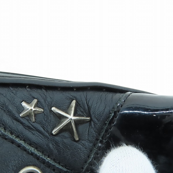 実際に弊社で買取させて頂いたJIMMY CHOO/ジミーチュウ スタースタッズ ハイカットスニーカー ブラック/40の画像 6枚目