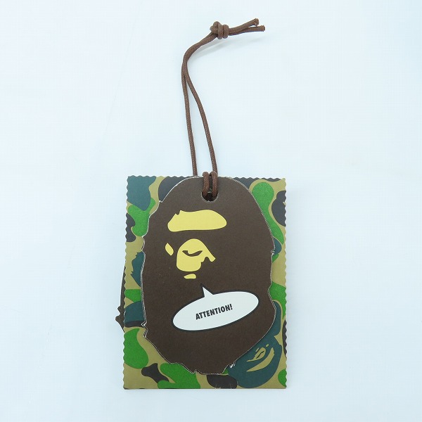 実際に弊社で買取させて頂いたA BATHING APE/アベイシングエイプ  RELAXED FIT VARSITY JACKET/カウレザー切替 スタジャン 001HJI801001/Mの画像 9枚目