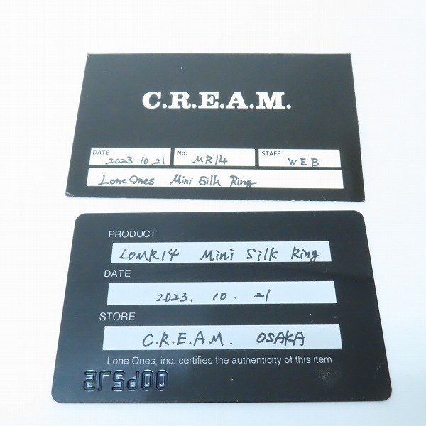 実際に弊社で買取させて頂いた【ギャラ付】LONE ONES/ロンワンズ MINI SILK RING/ミニ シルクリング シルバー 13号の画像 8枚目