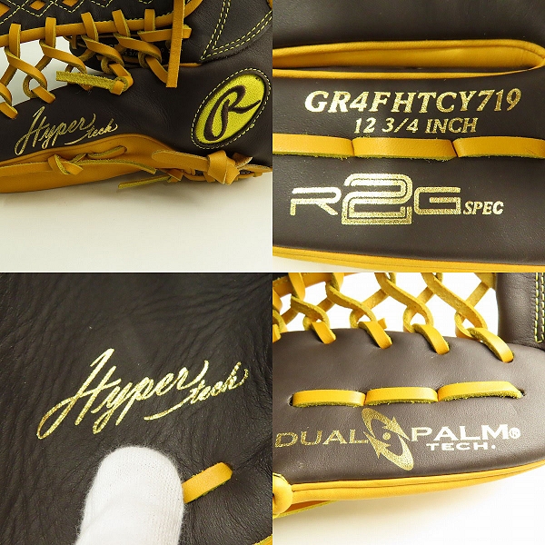 実際に弊社で買取させて頂いた【未使用】Rawlings/ローリングス HYPER TECH COLOR SYNC 外野手用/一般軟式野球用/左投げ用 GR4HTCY719の画像 8枚目