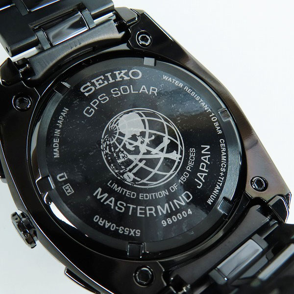 実際に弊社で買取させて頂いたSEIKO×MASTERMIND/セイコー×マスターマインド ASTRON Revolution Line 数量限定150本 腕時計 5X53-0AR0/SBXC041の画像 5枚目