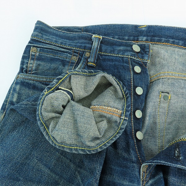 実際に弊社で買取させて頂いたEVISU/エヴィス カモメ ペイント デニムjパンツ 2000/32の画像 2枚目