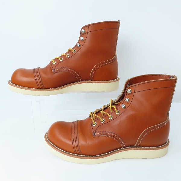 実際に弊社で買取させて頂いたRED WING/レッドウィング IRON RANGER TRACTION TRED/アイアンレンジャー トラクショントレッド ワークブーツ 8089 8Dの画像 3枚目