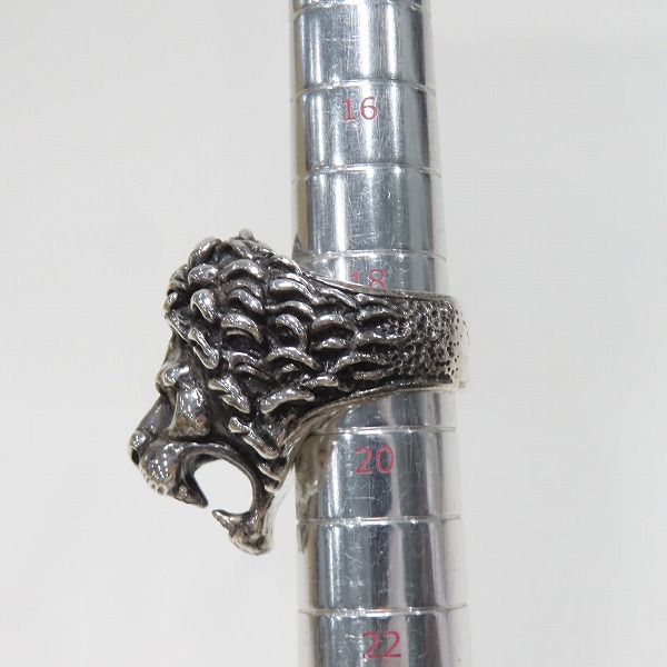 実際に弊社で買取させて頂いたLEATHERS AND TREASURES/レザーズアンドトレジャーズ クラシックライオンリング ｗ/ダイヤモンド 19号の画像 8枚目