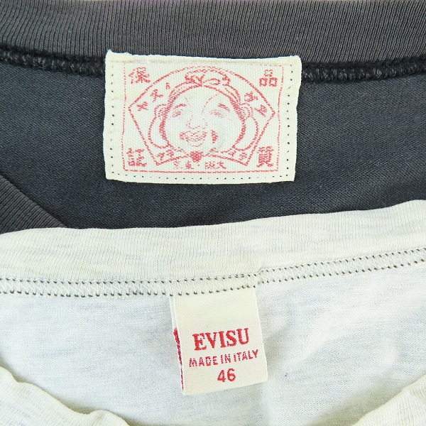 実際に弊社で買取させて頂いたEVISU/エヴィス 半袖プリントTシャツ 2点セットの画像 2枚目