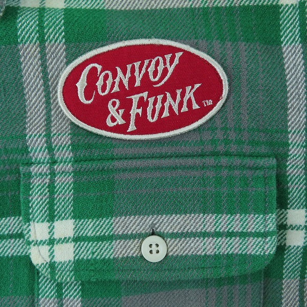 実際に弊社で買取させて頂いたRADIALL/ラディアル CONVOY&FUNK パッチ 長袖 チェックシャツ/Mの画像 3枚目