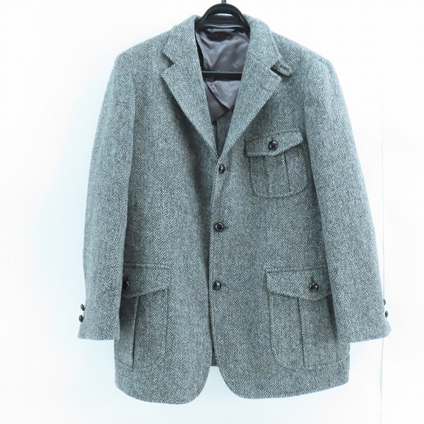 実際に弊社で買取させて頂いたHarris Tweed×Brooks Brothers/ハリスツイード×ブルックスブラザーズ テーラードジャケット グレー/XL
