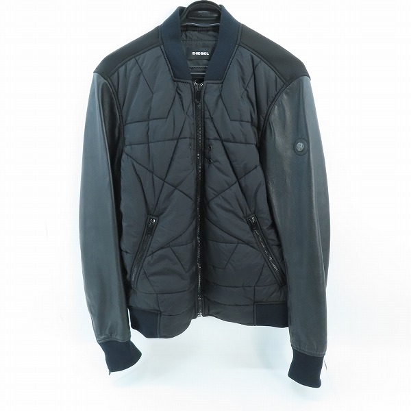実際に弊社で買取させて頂いたDIESEL/ディーゼル レザー 中綿ブルゾン キルティング/L