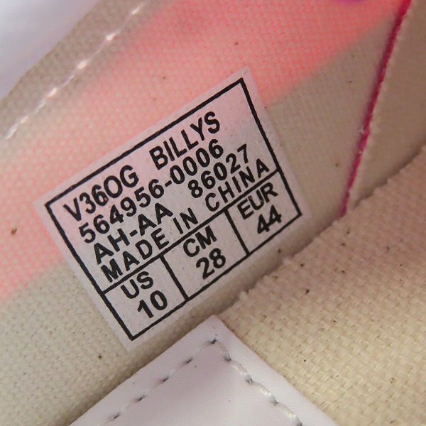 実際に弊社で買取させて頂いた【未使用】 VANS/バンズ BILLYS V36OG OLD SKOOL オールドスクール PINK/BLUE 564956-0006/28の画像 5枚目