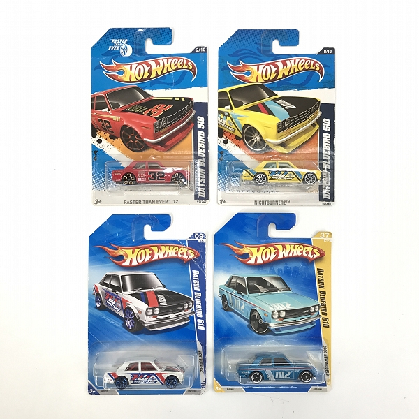 実際に弊社で買取させて頂いた【未開封】Hot Wheels/ホットウィール DATSUN BLUEBIRD 510 NIGHTBURNERZ/FASTER THAN EVER 12/2009 NEW MODELS 他 4点セット