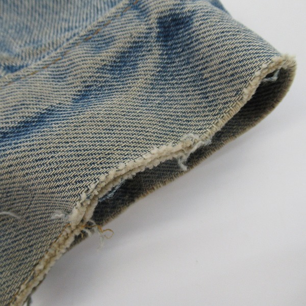 実際に弊社で買取させて頂いたLevi's/リーバイス ボタン裏刻印1/ヴィンテージ デニムジャケット/Gジャン 71205-0217/44の画像 7枚目