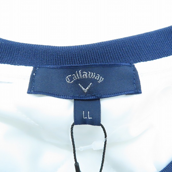 実際に弊社で買取させて頂いた【未使用】Callaway/キャロウェイ ゴルフウェア 中綿 クルーネックブルゾン/ホワイト/241-0215508/LLの画像 2枚目