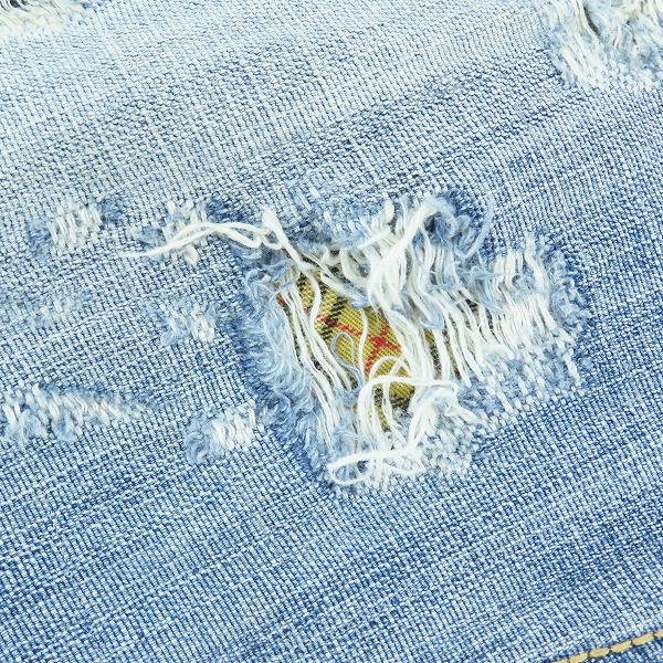 実際に弊社で買取させて頂いたDOLCE&GABBANA/ドルチェ&ガッバーナ デニムパンツ クラッシュ加工 バックロゴプレート G331MD G8094/48の画像 8枚目