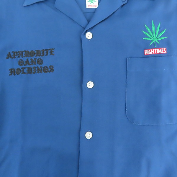 実際に弊社で買取させて頂いたWACKO MARIA×HIGH TIMES/ワコマリア×ハイタイムズ 刺繍 オープンカラー 半袖シャツ /Mの画像 3枚目