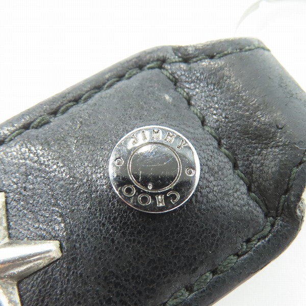 実際に弊社で買取させて頂いたJIMMY CHOO/ジミーチュウ スタースタッズ レザー キーチャーム キーリング の画像 4枚目