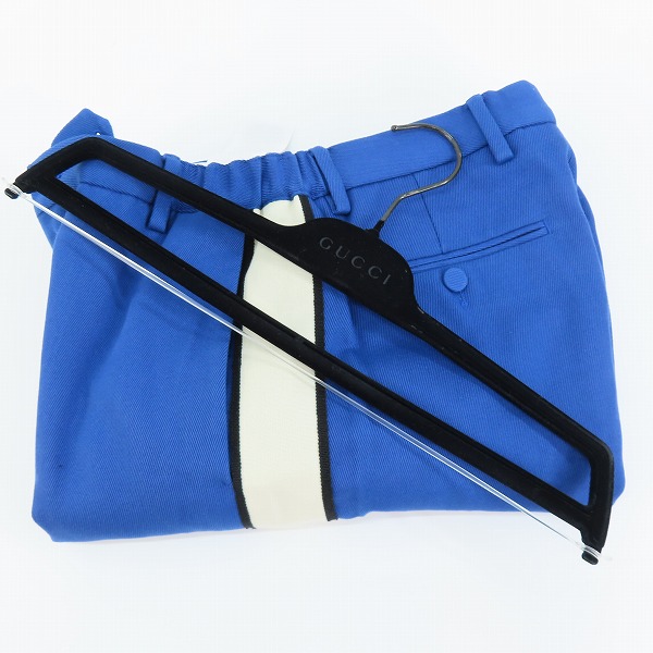 実際に弊社で買取させて頂いたGUCCI グッチ BAND Pleat-Front PANT/サイドライン プリーツ フロントパンツ 568670/44の画像 8枚目