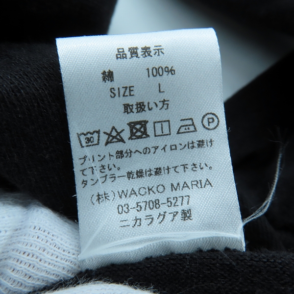 実際に弊社で買取させて頂いたWACKO MARIA×TIM LEHI/ワコマリア×ティムリーハイ 23SS CREW NECK LONG SLEEVE T-SHIRT TYPE-2 長袖Tシャツ/Lの画像 3枚目