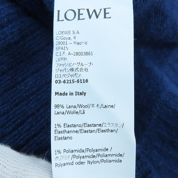 実際に弊社で買取させて頂いた【JPタグ付】LOEWE/ロエベ Anagram Embroidered セーター H526Y14KB5/Mの画像 4枚目