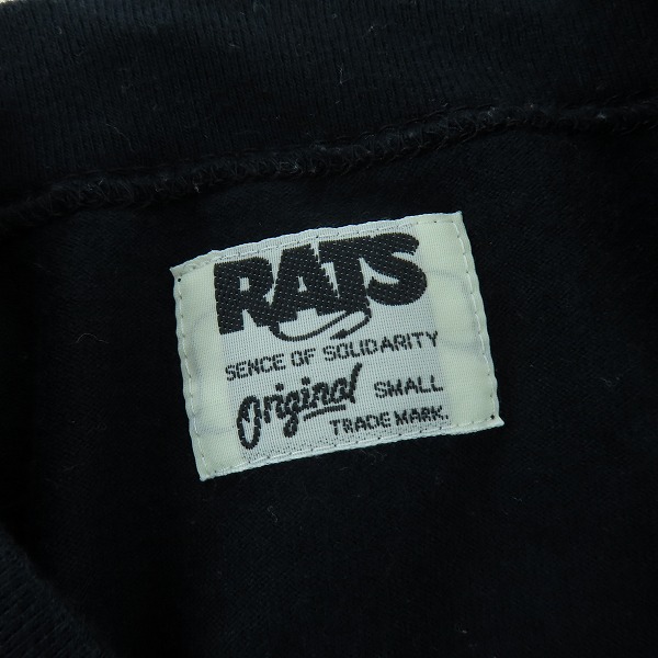 実際に弊社で買取させて頂いたRATS/ラッツ スクリプトロゴ Tシャツ ブラック 22’RT-0502 Sの画像 2枚目