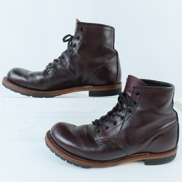 実際に弊社で買取させて頂いた【難あり】RED WING/レッドウィング BECKMAN/ベックマン ブーツ ブラックチェリー 9011/8.5Dの画像 3枚目