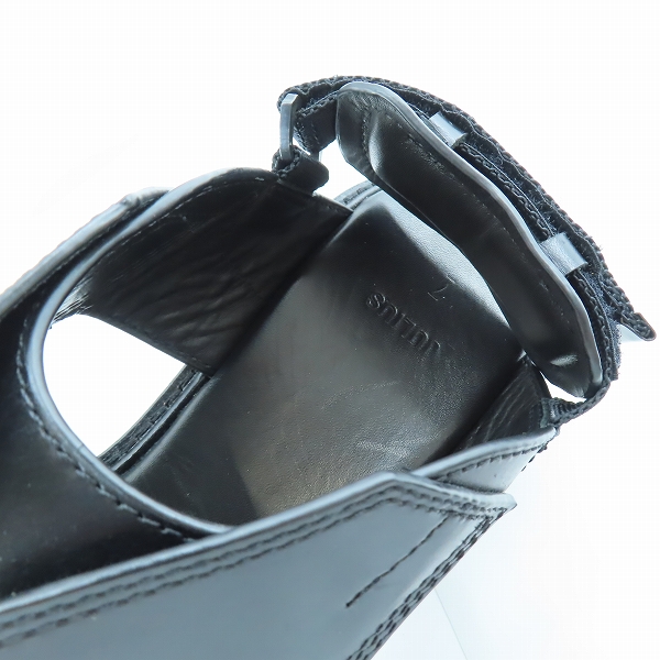 実際に弊社で買取させて頂いたJULIUS/ユリウス エッジ レザー サンダル ブラック 827FWM2/3の画像 4枚目