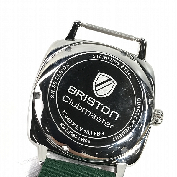 実際に弊社で買取させて頂いたBRISTON/ブリストン Clubmaster Vintage/クラブマスターヴィンテージ グリーン クオーツ 17440.PS.V.16.LFBG【動作未確認】の画像 3枚目