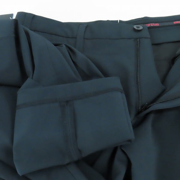 実際に弊社で買取させて頂いた【未使用】BRIEFING/ブリーフィング ゴルフウェア MENS PIQUE SINGLE PLEATED DRESS PANTS パンツ ブラック BRG241M55 Lの画像 4枚目
