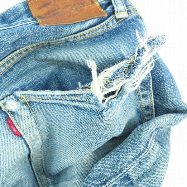 実際に弊社で買取させて頂いた【難有り】EVISU/エヴィス 隠しリベット デニムパンツの画像 6枚目