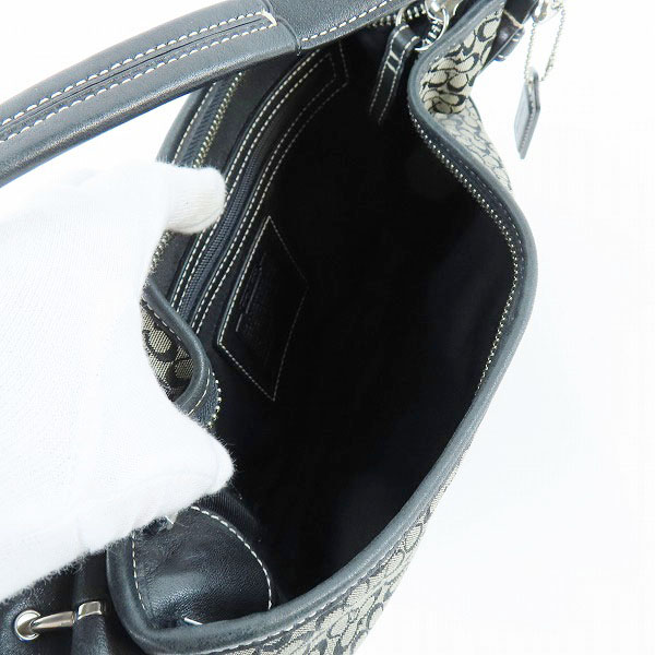実際に弊社で買取させて頂いたCOACH/コーチ シグネチャー ショルダー/ハンドバッグ ブラック 6351の画像 3枚目