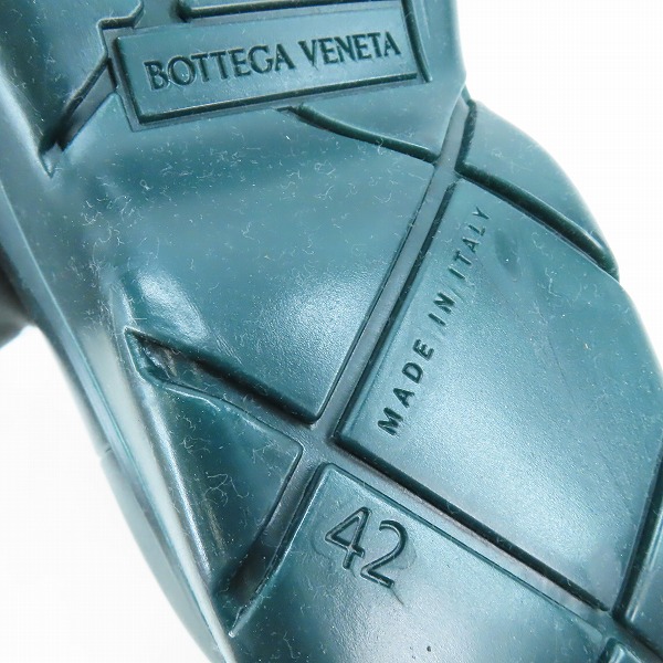 実際に弊社で買取させて頂いたBOTTEGA VENETA/ボッテガヴェネタ パドル ロングブーツ ダークグリーン/42の画像 6枚目