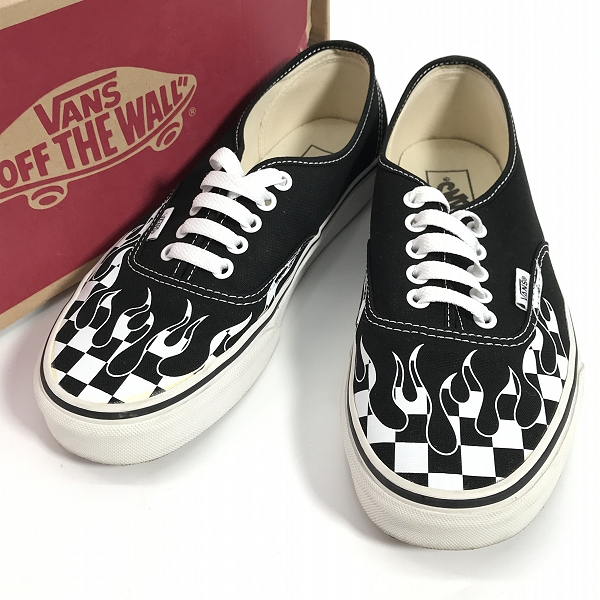 実際に弊社で買取させて頂いたVANS/バンズ AUTHENTIC/オーセンティック チェッカーフレイム/ファイヤー スニーカー VN0A38EMRX8/26.5