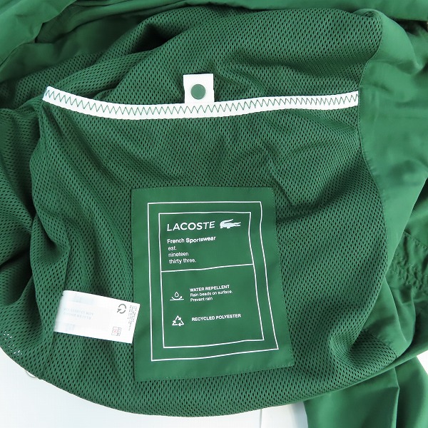 実際に弊社で買取させて頂いたLACOSTE/ラコステ 撥水タフタショートトラックジャケット BH4608/52の画像 5枚目