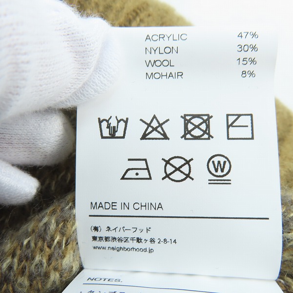 実際に弊社で買取させて頂いたNEIGHBORHOOD/ネイバーフッド ARGYLE PATTERN MOHAIR SWEATER/アーガイルパターンモヘアセーター 232FUNH-KNM03/Mの画像 4枚目