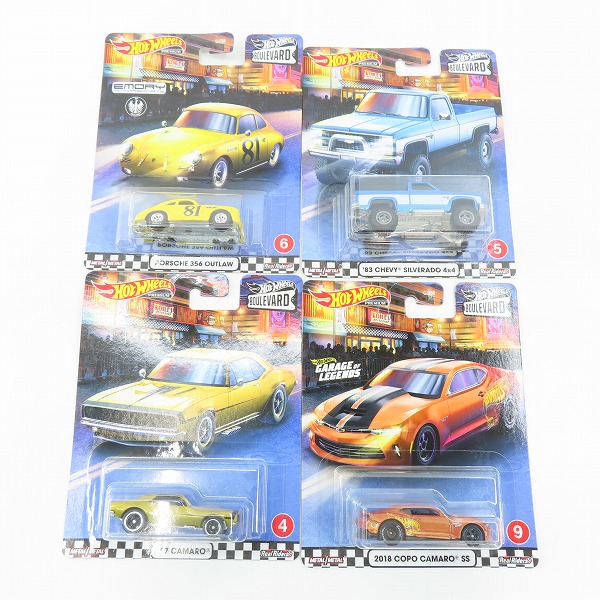 実際に弊社で買取させて頂いた【未開封】Hot Wheels/ホットウィール BOULEVARD PORSCHE 356 OUTLAW/2018 COPO CAMARO SS 他 4点セット
