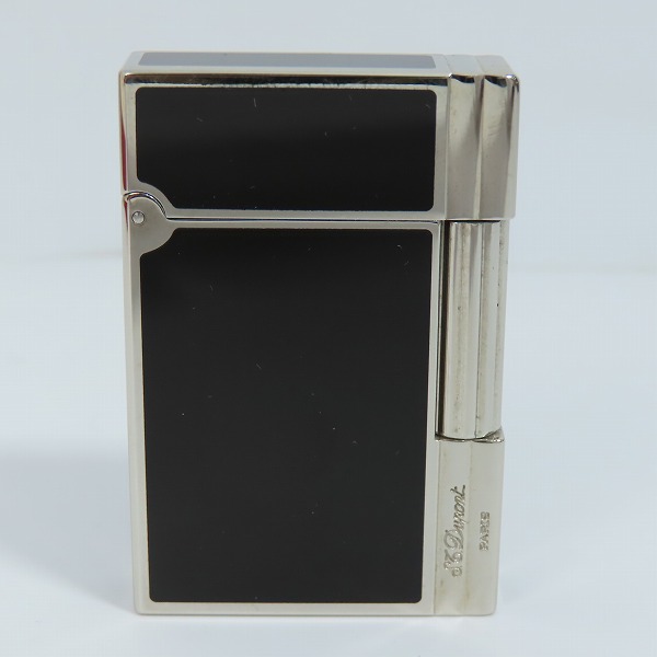 実際に弊社で買取させて頂いたS.T.Dupont/S.T.デュポン GATSBY/ギャッツビー ガスライター 黒漆×シルバー 18787の画像 1枚目