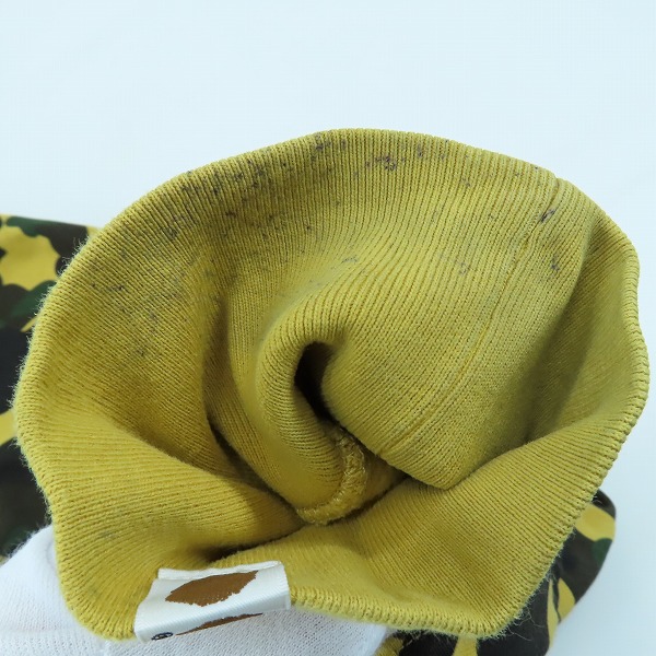 実際に弊社で買取させて頂いたA BATHING APE/アベイシングエイプ 1ST CAMO COLLEGE PULLOVER/カモカレッジプルオーバーパーカー 001PPK301005M/3XLの画像 8枚目