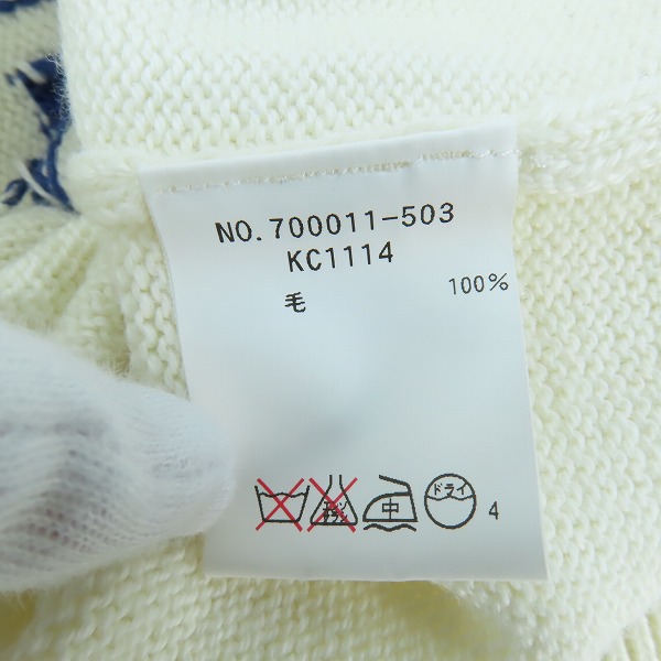実際に弊社で買取させて頂いたBLUE BLUE/ブルーブルー ウール ニットカットソー KC1114 /2の画像 3枚目