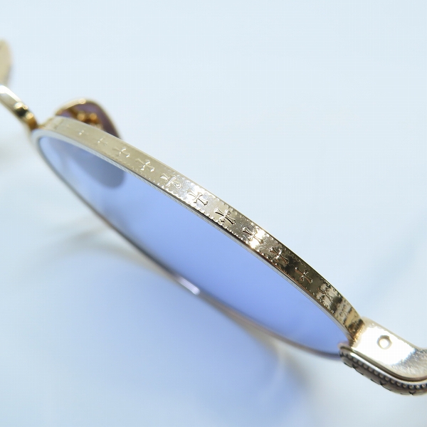 実際に弊社で買取させて頂いたCHROME HEARTS/クロムハーツ CLAPPER オーバルフレーム サングラス SS/GPの画像 9枚目
