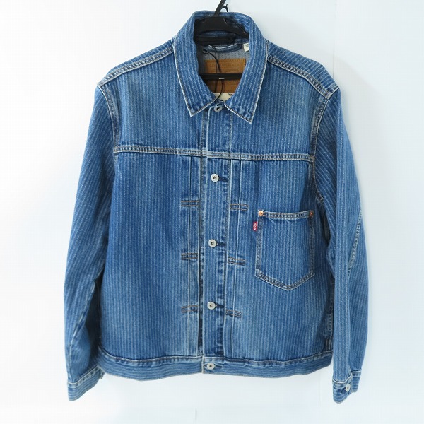 実際に弊社で買取させて頂いた【未使用】LEVIS/リーバイス ストライプ柄 デニム/ジャケット A3174-0010/XL(JPN）