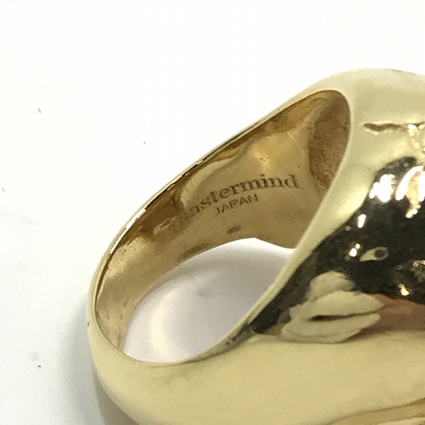 実際に弊社で買取させて頂いたmastermind JAPAN/マスターマインドジャパン ゴールドメッキ スカル リング 10号の画像 6枚目
