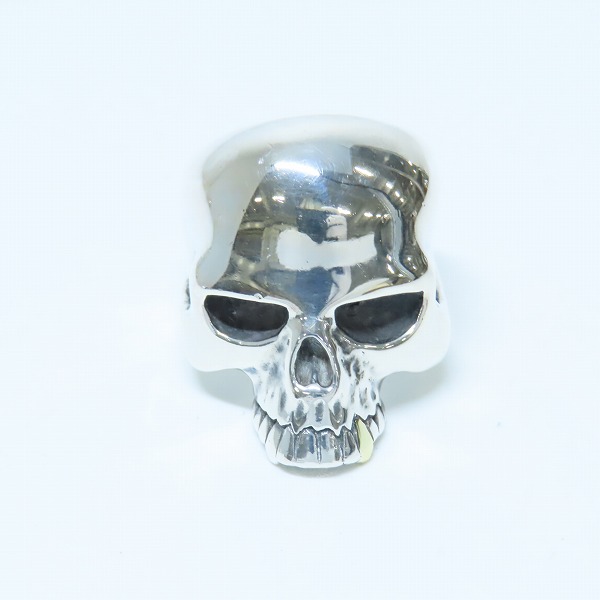 実際に弊社で買取させて頂いたCRAZY PIG/クレイジーピッグ LARGE EVIL SKULL/ラージ エビルスカル リングｗ/K18 ファングゴールド/14.5号の画像 1枚目