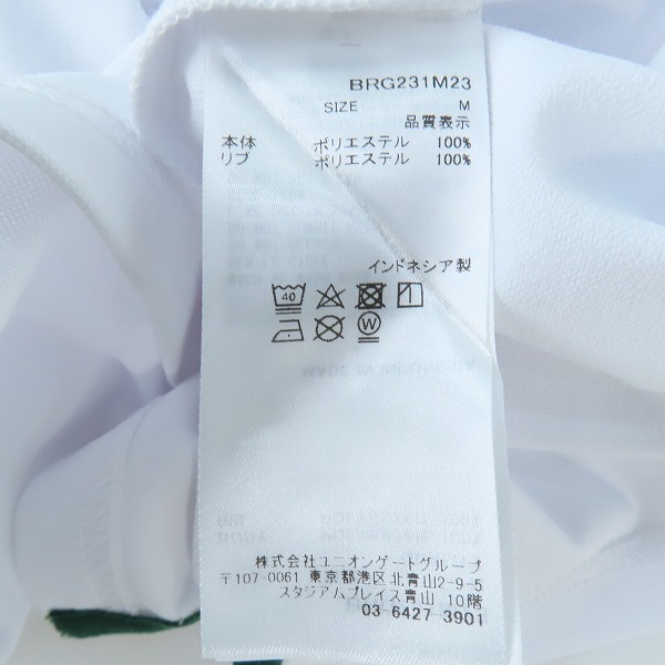 実際に弊社で買取させて頂いたBRIEFING/ブリーフィング ゴルフウェア CR MENS EARTH POLO RELAXED FIT ポロシャツ ホワイト BRG231M23 Mの画像 3枚目