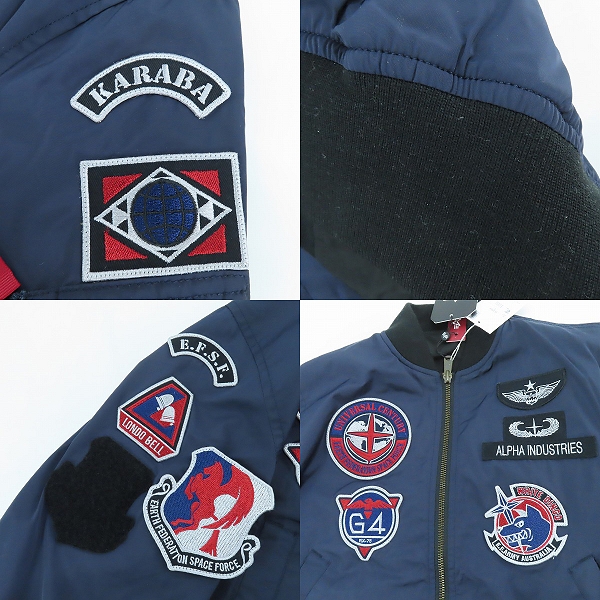 実際に弊社で買取させて頂いた【未使用】ALPHA INDUSTRIES×STRICT-G/アルファ×ストリクトジー リバーシブル LIGHT MA-1 ガンダム TA1466-8004/Sの画像 6枚目