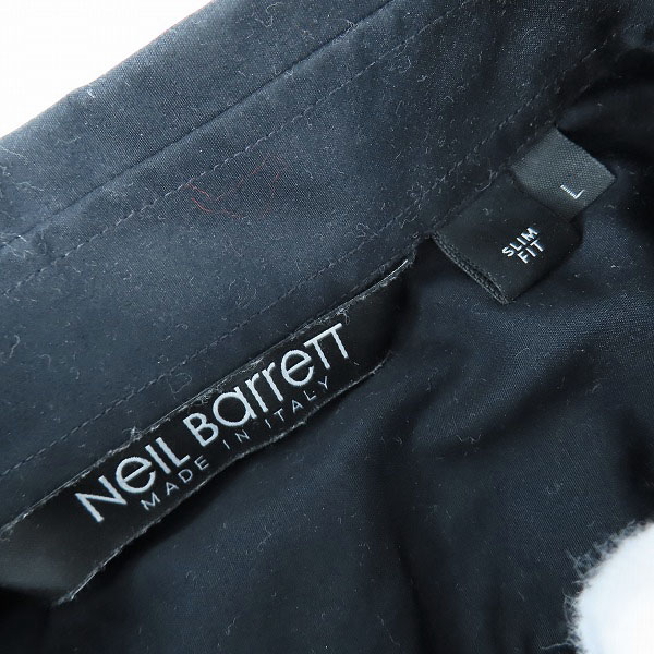 実際に弊社で買取させて頂いたNEIL BARRETT/ニール バレット Sketch Bolt Pattern Shirt/スケッチボルト 長袖シャツ PBCM1473C Q013S/Lの画像 3枚目